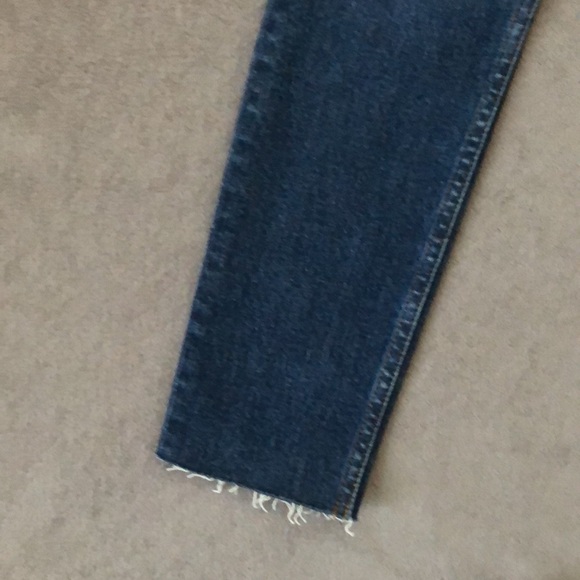 Re/Done 90s Extra Stretch High Rise Ankle Crop Royal Fade 23 - Picture 2 of 15